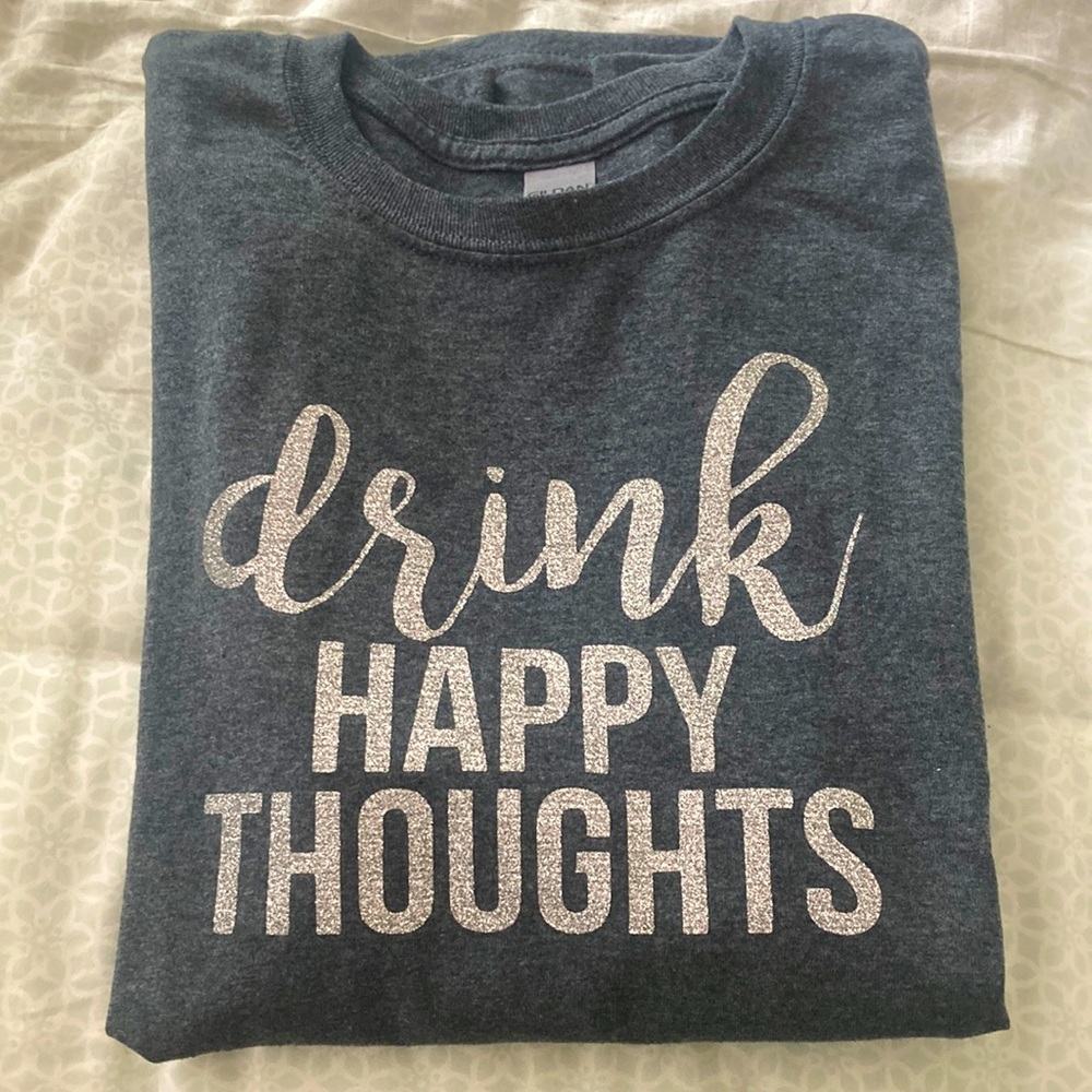 Bachelorette “ Drink happy thoughts” long sleeve T-shirt